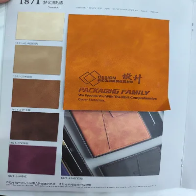 0.7mm Two Tone Laserable Leatherette Smooth Pu Synthetic Leather Faux Leather Sheets for Notebook Glass Box Phone Case Wallet