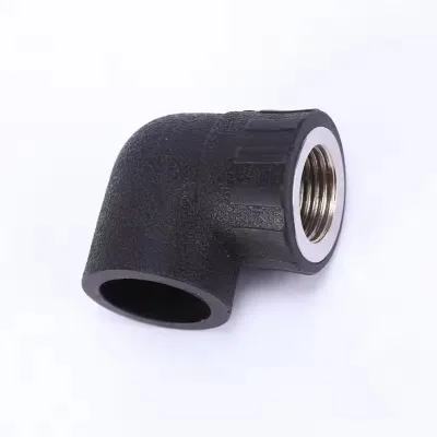 Custom HDPE 90 Degree Female Elbow Water Pipe Compression Fitting Durable Socket for Water Supply Welded Connection
