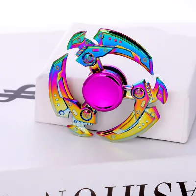 New Rotating Metal Fidget Spinner Colorful Alloy Finger Tip Spinner Series Same Style Wholesale Stress-relief Toy