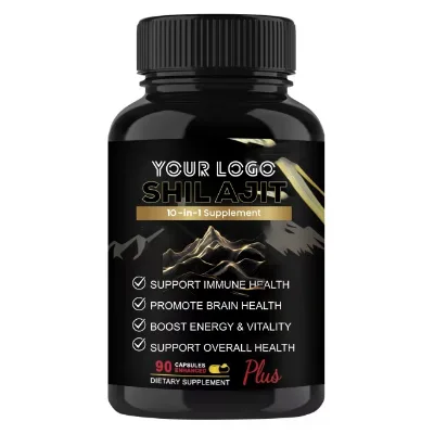 OEM Shilajit Supplements with Ashwagandha Support Immune Defense and Relief Fatigue Shilajit Capsules