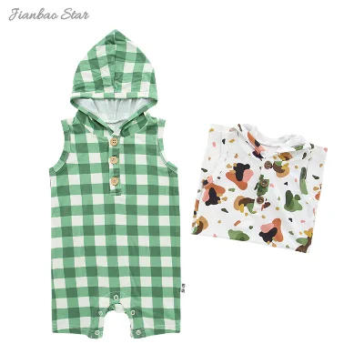 New Design Toddlers Babies Hoodies Bamboo Baby Onesie Elastic and Smooth Fabric Custom Print Welcomed Baby Hoodie Romper