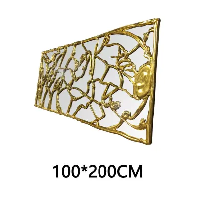200cm-R Light Luxury Wall Hanging Decorative Titanium Plate Wall Pendant Irregular Creative Background Wall Hanging Decoration