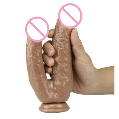 Double Headed Dildo Is a Realistic Dildo Suitable for Beginners the Huge Dildo Comes with a Powerful Suction Cup