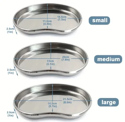 Stainless Steel Kidney Shaped for Permanent Makeup Tattoo Accessories Cosmetic Tattoo Tray