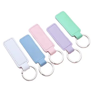 Sublimation Wallet Card Holder PU Leather Car Gift  Key Chain KeyChains Keyholder