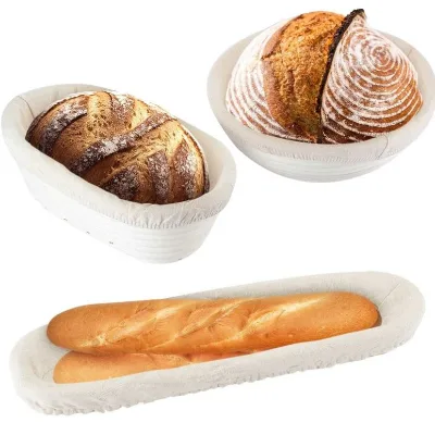 Dough Enhancer for Bread Pans Sourdough Restaurant Baskets Home Bakery Use Banneton Semi-Shaped Scrape Rising Kitchen Kit