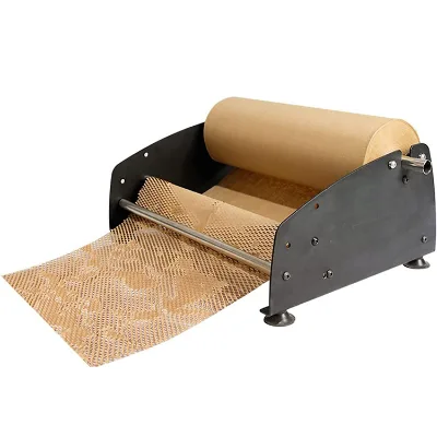 JH-Mech ODM Home Use Safe Manual High Efficient Gift Packing Black Carbon Steel Honeycomb Paper Roll Dispenser
