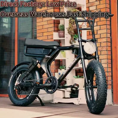 Low Price Electric Bike 20 Inch Retro Fat Tire/ 48V Lithium Battery/ 7 Speed Overseas Warehouse Fast Shipping Electric Bicycle