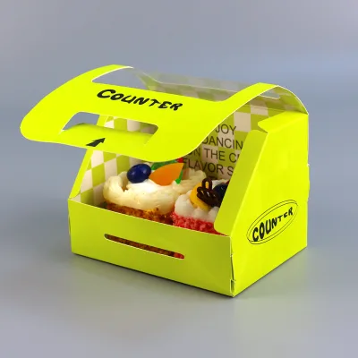 Box With Lamination Chinese Cake Food Packaging Food Box With Window Takeaway Food Packaging Boxes
