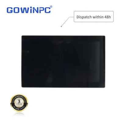 High Resolution 15.6" J6412 Industrial Panel PC Touch Monitor 6H Hardness 350 Nits Brightness for Ticketing Machine
