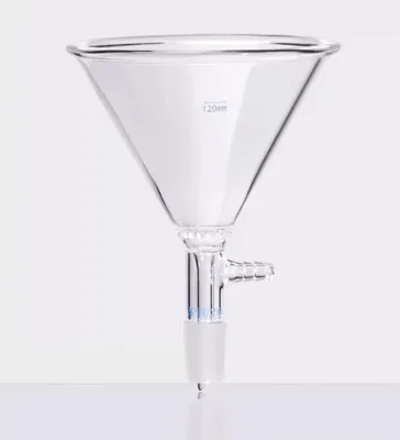 Glass triangular suction filtration funnel pagoda mouth