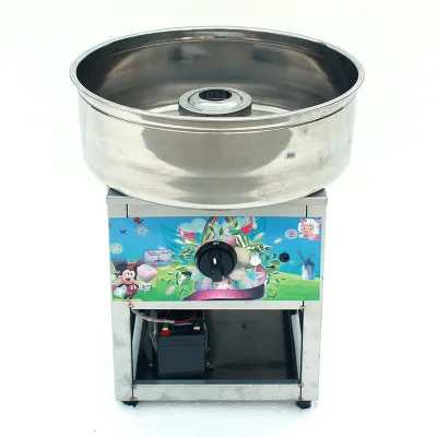 2025 Street Stand Gas Cotton Candy Machine Commercial Candy Floss Machine Cotton Candy Makers with Poster and 12V Battery