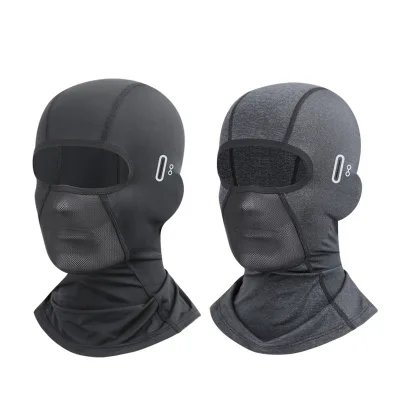 High Quality Custom Print Thermal Motorbike Face Silk Ski Mask Balaclava New Design with Striped Style Personalizada