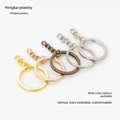 DIY Jewelry Accessories Handmade Iron Four-Link Chain Electroplated Toy Key Ring Bulk Packaging Factory Wholesale