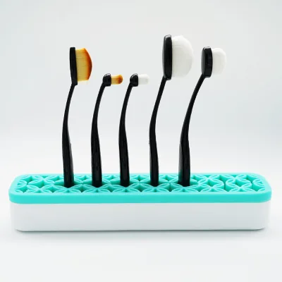 Portable Tools Silicone  Small  Makeup Brush Holder Container Brush case