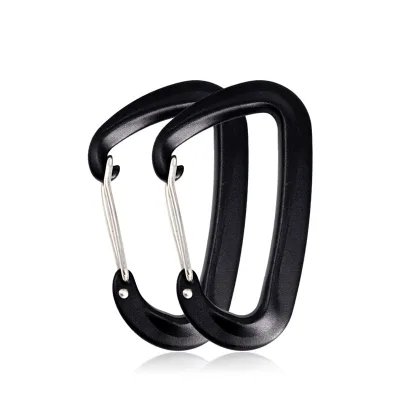 Ailot Custom Logo 12KN 150KG Capacity Climbing Carabiners 7075 Aluminum Ultra-Light D-Ring Snap Hooks Outdoor Gear Keychains OEM