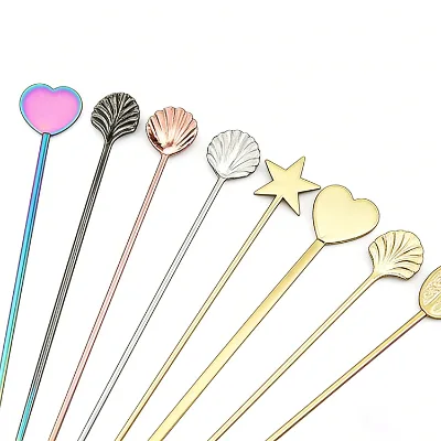 Custom Design Stainless Steel Cocktail Pick Bar Stirrer OEM Metal Pick