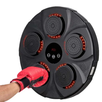 Multifunctional Music for Boxing Machine Target LED Light Multiple Settings Easy Carry Durable ABS Material Black