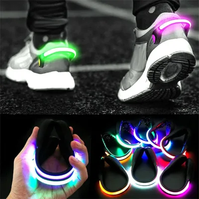 LED Shoes Clip Lights USB Charging for Night Running Gear, Color Changing RGB Strobe and Steady Color Flash for Running