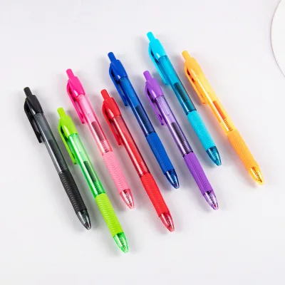 Promotional Click Ballpoint Pen Custom Logo Printed Color Plastic Retractable Ball Pen With Pocket Clip for Business Gift