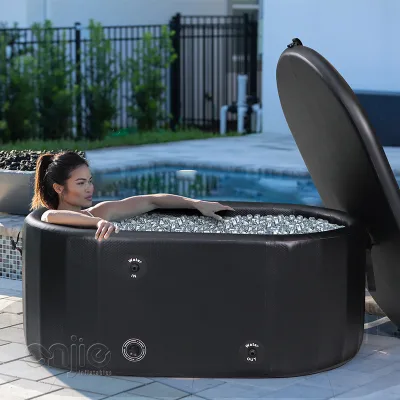 Outdoor Cedar Ice Plunge Tub Water Chiller Ice Bath Ice Barrel Tub