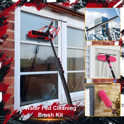 Made in China 20-40 Feet Aluminum Solar Panel Cleaning Kit with Plastic Window Brush Equipment for Effective Window Cleaning