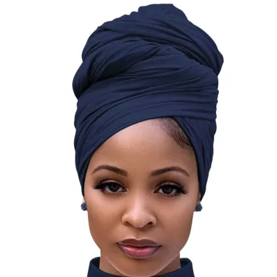 HZW-23013 Stretch Jersey Turban Head Wrap Urban Hair Wrap Scarf Ultra Soft Extra Long Breathable Lightweight for Women