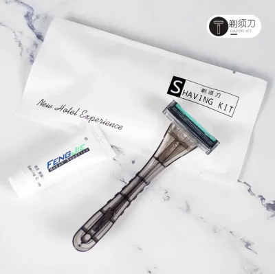 Customized high-quality hotel disposable shaving razor kits