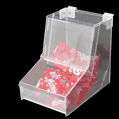Wall Mounted Clear Acrylic Eco-friendly Recycled BG4806.7 Certified Candy Dispenser Bin 3-6L Capacity Hanging Sweets Display Box