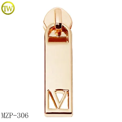 Die Casting Bags Puller Zipper Tags Wholesale logo Blanks Brand Zipper Charm Decoration for Coat