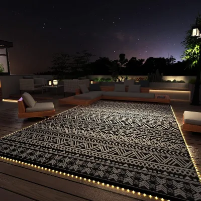 OEM Waterproof Indoor Outdoor Rugs Reversible Outside Carpet Outdoor Plastic Area Rugs Deck Garden Rug