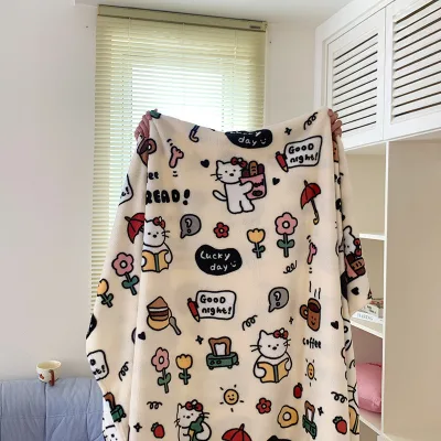 Office Nap Shawl Blanket Cover Dormitory Warm Plush Lunch Break Spring and Autumn Air Conditioning Blanket