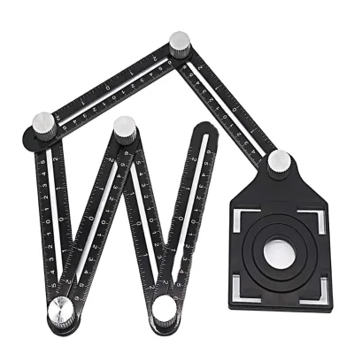 Adjustable Layout Angle Finder Ultimate Marking Template Carpenter Woodworking Adjustable Six-sides Measuring Tools Tile Ruler