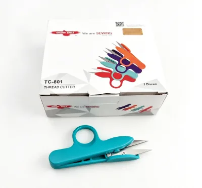 TC-801 Colorful Finger Guard Small Yarn Scissors Cross-stitch Scissors Small Plastic Scissors Sewing Machine Tools
