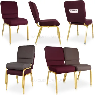 Factory Wholesale Mix Color Conference Hall Interlock Singapore Stackable Padded Church Chair