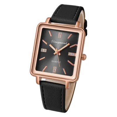 Women's Watches Casual Rectangle Ladies Watch PU Leather Watch Women Female Quartz Wristwatches Montre Femme Relogio Feminino