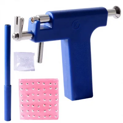 Low-Pain Geometric Ear-Piercing Gun Device Copper-Plated Stainless Steel Studs for Ear Ring Cartilage Piercing Tool SM200427002