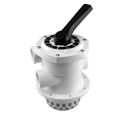 Aupool ABS 1.5/2 Inch Top Valve Assembly with 0.5 HP US Plug for Swimming Pool Filters and Spa Multiport Valve