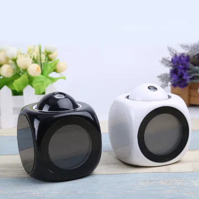 LCD Luminous Projection Desk Clock Voice Broadcast Time Digital Alarm Clock With Temperature Display Hourly Chiming Function