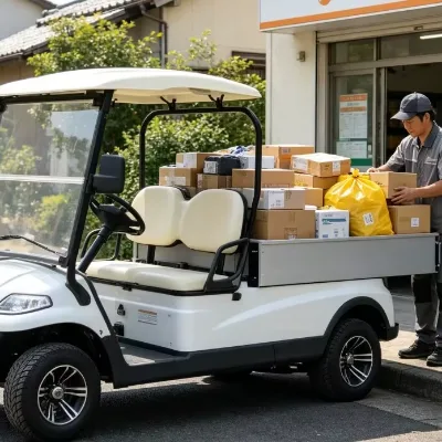A627.H8 2-seat Dual Function Electric Utility Cart for Campus Mobile Breakfast & Lunch Vending.