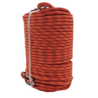 Diameter 8mm Length 100m Loop Carabiners at Ends Customized Climbing Pull Polyester Rope