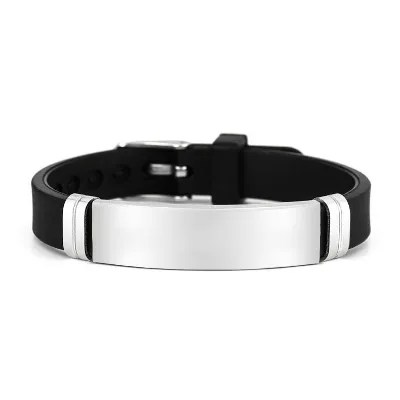 Customizable Engravable Stainless Steel Bracelet Durable Personalized DIY Metal Wrist Jewelry Gift for Men Women