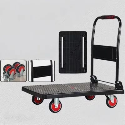 Folding Trolley Luggage Portable Dray Universal Mute Trolley Handling Platform Trolley