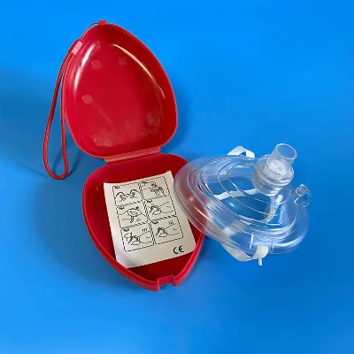 CPR Cardiopulmonary Resuscitation Mask Silicone Mask First Aid Pocket Training Protective Mask Airway