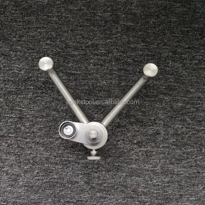 Stainless Steel Survey Bipod with Level for Prism Pole Tripod Adapter Use for Field Survey