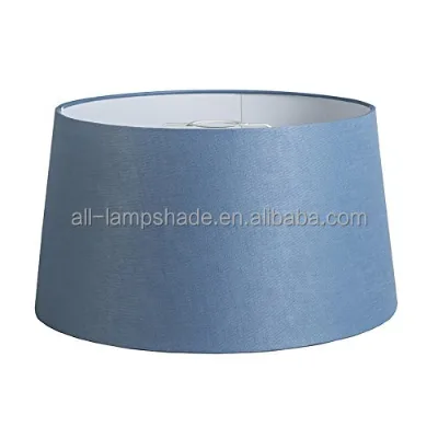 Simple & Modern Style Linen Fabric Home Lampshade for Pendant Lamps Floor Lamps E27, White Blue