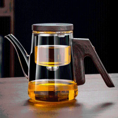 All-Glass Heat-Resistant Teacup Large Capacity Portable Tea-Making Artifact Magnetic Bubble-Absorbing Feature for Tea Separation