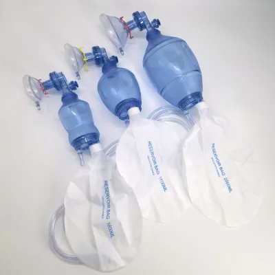 CE ISO Certified Disposable PVC Manual Resuscitator BVM Ambu Bag for CPR Resuscitation