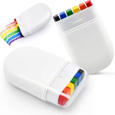 6 Colors Rainbow Face Body Paint Crayons Stick, Rainbow Stripe Face Pride Paint Makeup Sticks Suitable for Football Fans