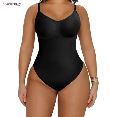 High Elastic Bodysuit for Women Tummy Control Shapewear Seamless Sculpting Thong Body Shaper Tank Top